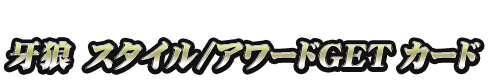 全7種類 フルにカスタムしよう！ 牙狼スタイル/アワードGETカード